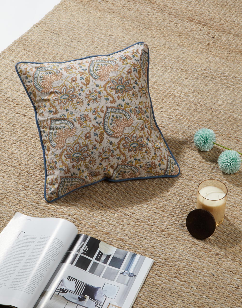 Buy Avni Cotton Printed Cushion Cover Online at Fabindia | 20050659