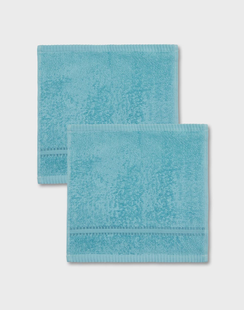 Blue Solid Ayan Cotton Pile Face Towel Set Of 2 Blue Solid Ayan Cotton Pile Face Towel Set Of 2