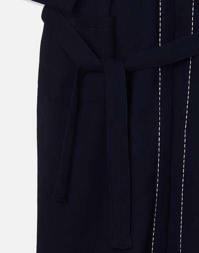 Navy Ashim Cotton Woven Bathrobe Navy Ashim Cotton Woven Bathrobe