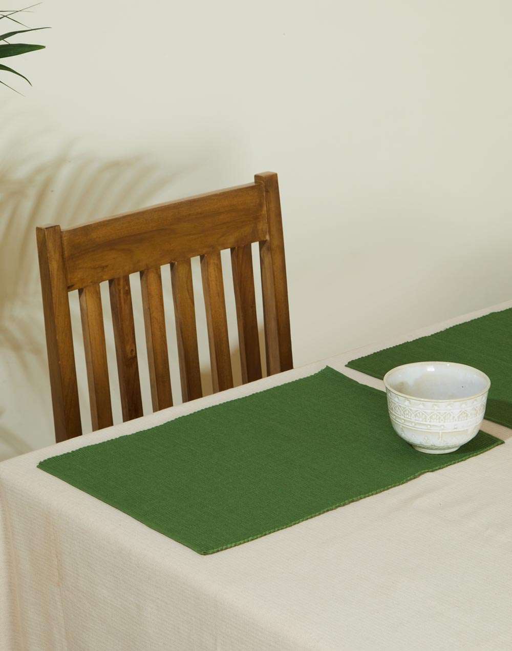 Buy Green Prithi Cotton Woven Mats | Set Of 6 Online at Fabindia | 20067681