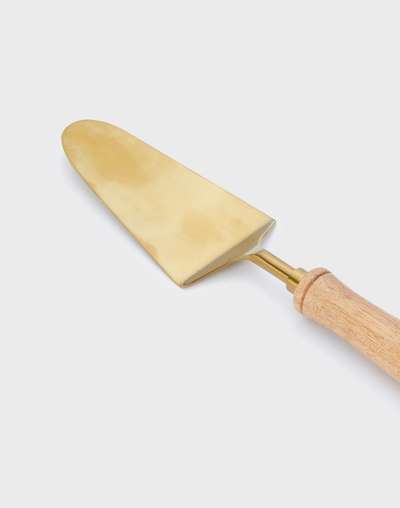 Brass Amantra Metal Cake Server 2pc Set Brass Amantra Metal Cake Server 2pc Set