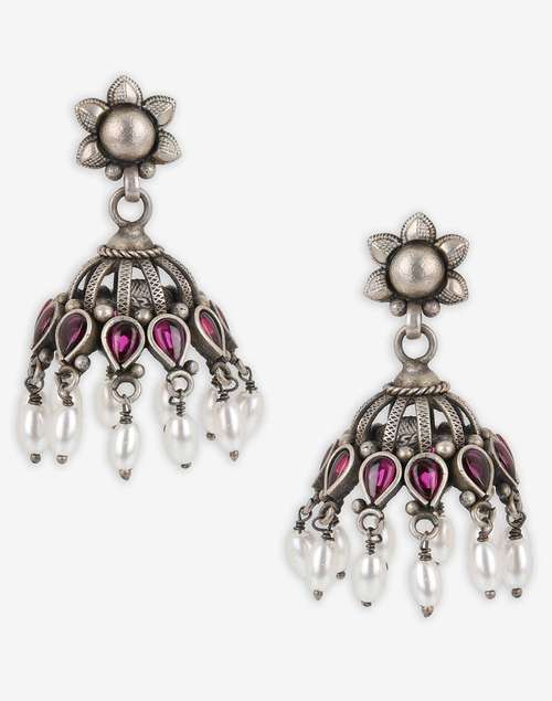 Silver Jhumka Earrings Silver Jhumka Earrings