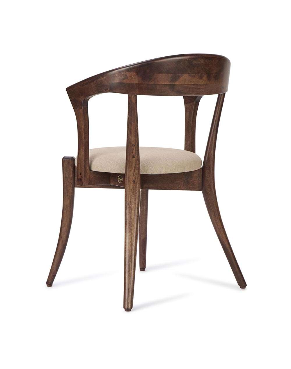 Buy Brown Wood Chair Upholstered Online at Fabindia | 20210020