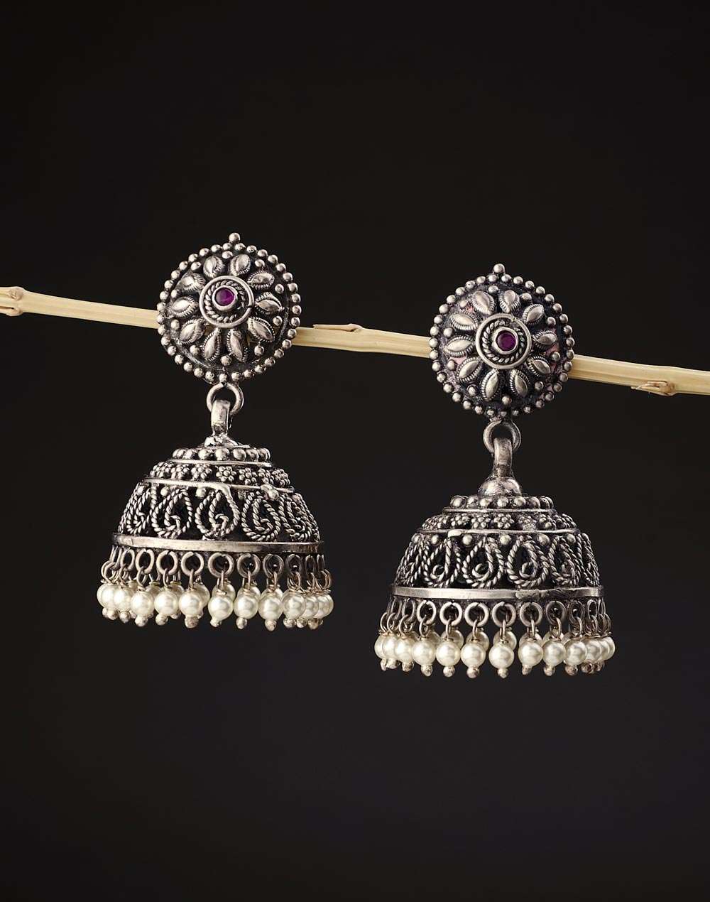 Buy Silver Jhumka Earrings for Women Online at Fabindia 20237800