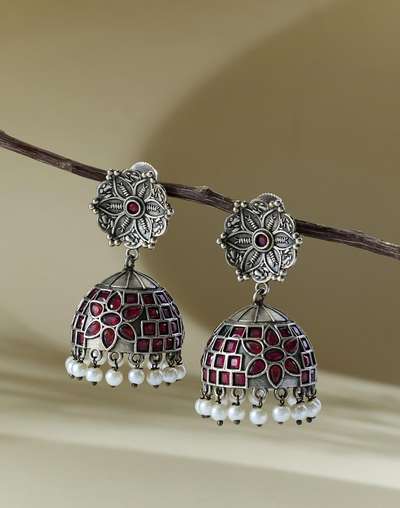 Metal Jhumka Earrings Metal Jhumka Earrings
