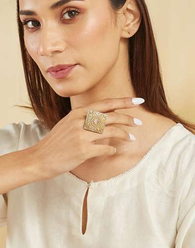 Adjustable Dress Rings Buy Metal Adjustable Rings for Women Online at Fabindia | 20255010