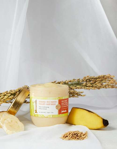 Fabessentials Banana Rice Water Yogurt Hair Mask -200 gm Fabessentials Banana Rice Water Yogurt Hair Mask -200 gm