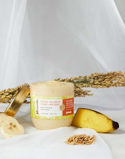 Fabessentials Banana Rice Water Yogurt Hair Mask -200 gm Fabessentials Banana Rice Water Yogurt Hair Mask -200 gm