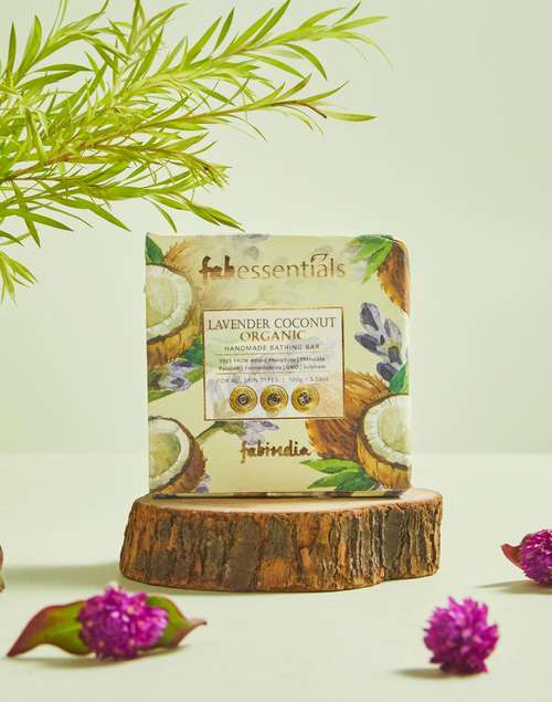 Fabessentials Lavender Coconut Organic Handmade Bathing Bar Fabessentials Lavender Coconut Organic Handmade Bathing Bar