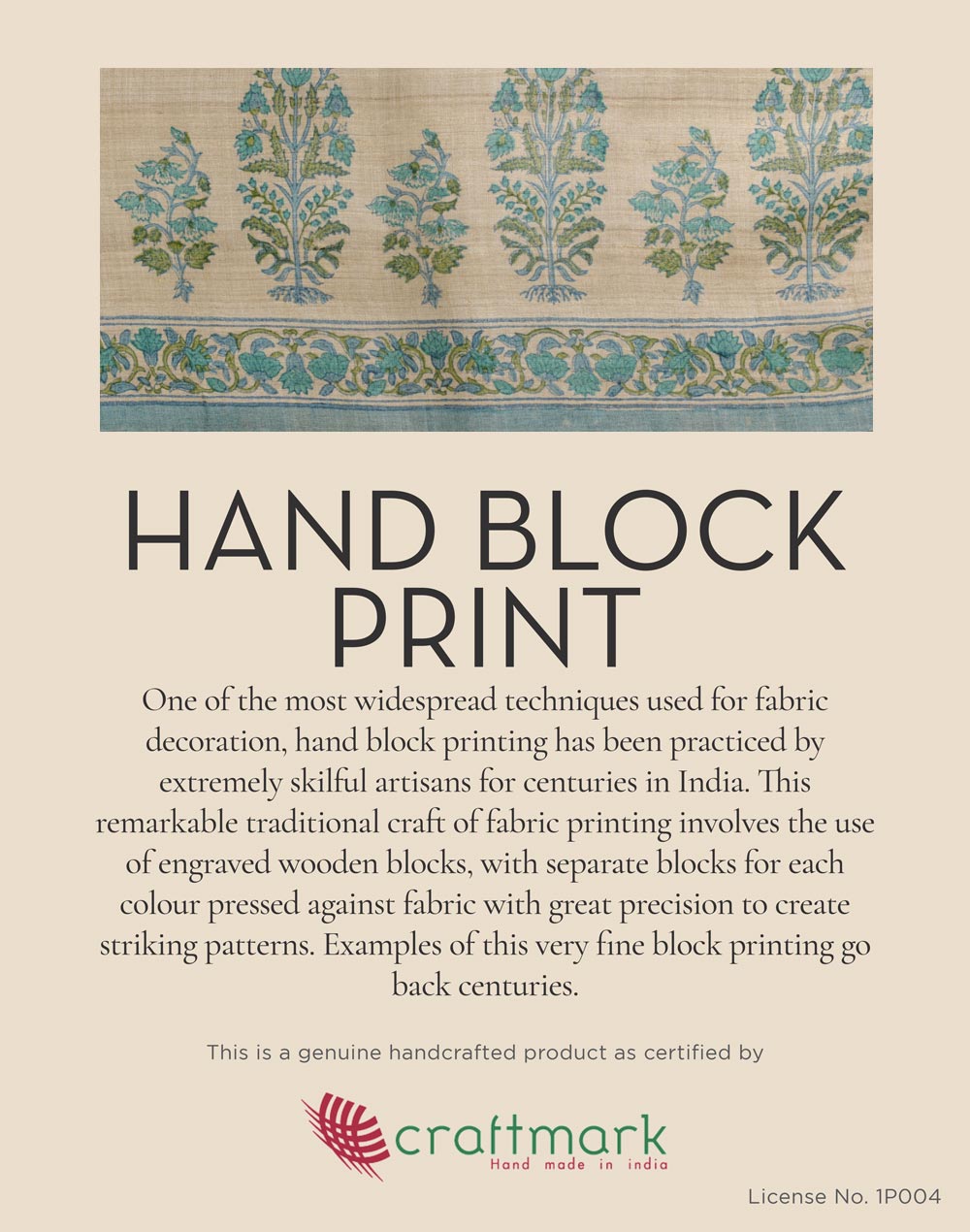 Teal Viscose Silk Hand Block Printed Top