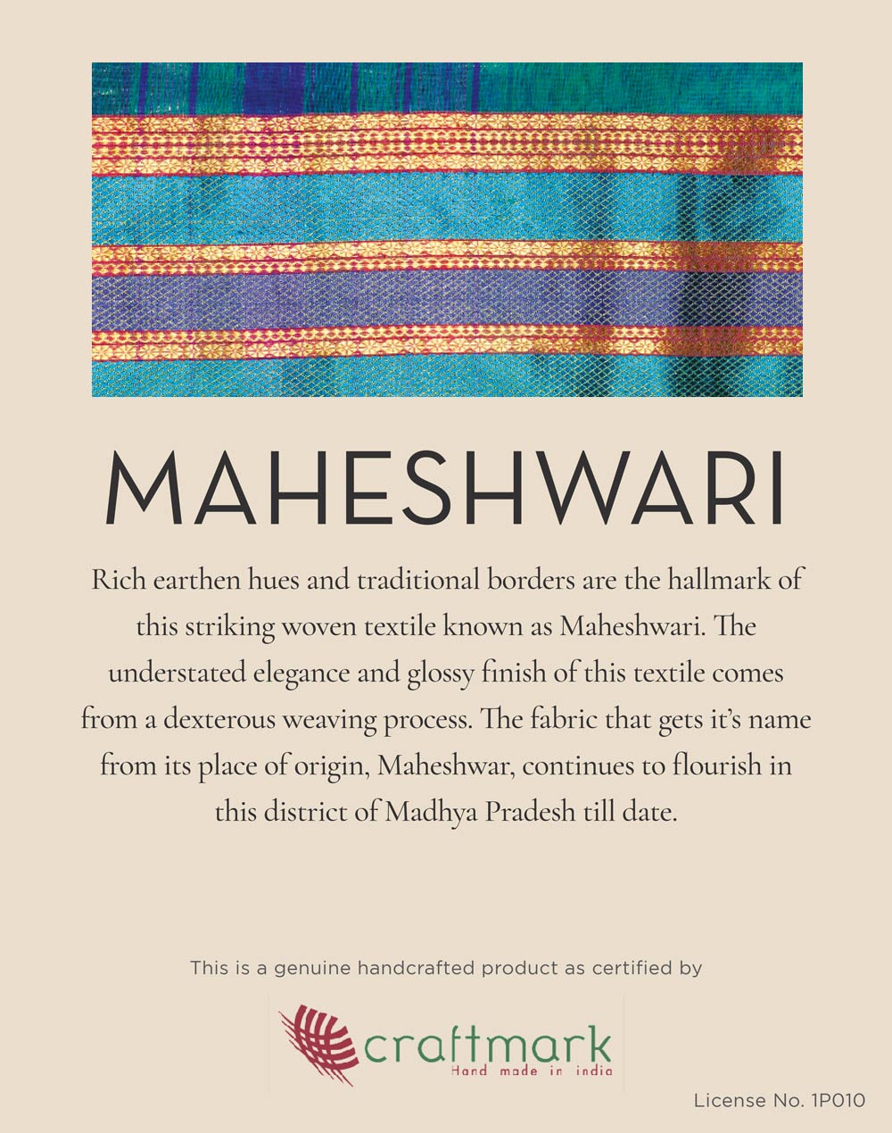 Cotton Silk Woven Maheshwari Stole